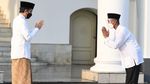 Potret Jokowi-Iriana Salat Id di Halaman Istana Bogor