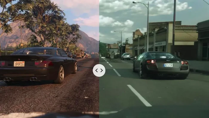 Tampilan GTA V yang diolah menggunakan machine learning.