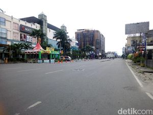 Lengangnya Jalanan Kota Medan di Hari Kedua Lebaran 2021