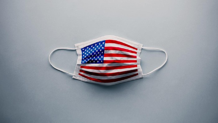masker Protect yourself with mask concepts on covid-19 virus outbreak in america.body health care.medical equipment.demand and supply.hope and solution