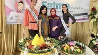 Hadir acara ulang tahut Fatma Foundation, ada aneka tumpeng dengan berbagai lauk yang menjadi menu utamanya. Foto: Instagram Ayu Maulida Putri