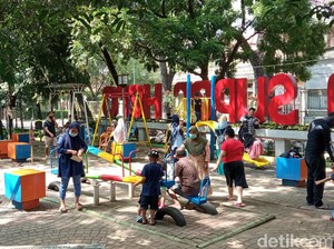 Leluasa Bergerak di Taman Kota Bandung di Saat Libur Lebaran