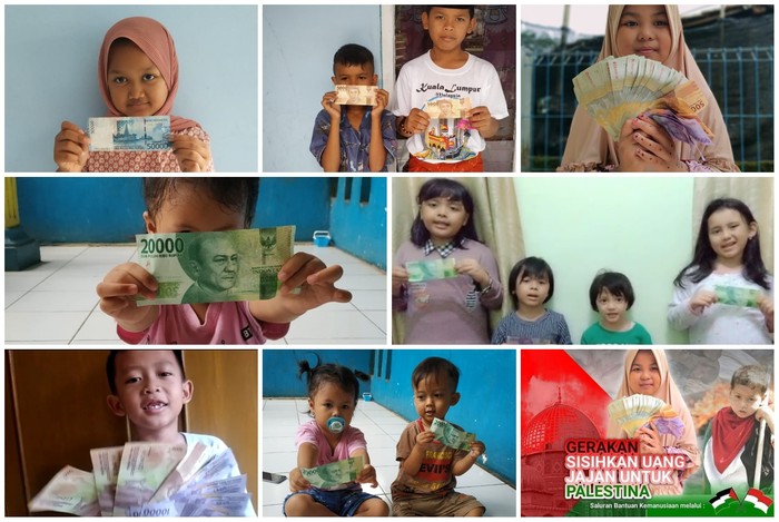 anak-anak di sukabumi bikin gerakan bantu palestina