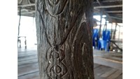 Ukiran ini berupa manusia, binatang mitologi seperti kadal, ikan, atau motif geometris. Pohon soang (Xanthosthemon novaguineense valeton) di Pegunungan Cyclops ini termasuk endemik dan sudah dilindungi sejak 1987.   (Hari Suroto/Istimewa)