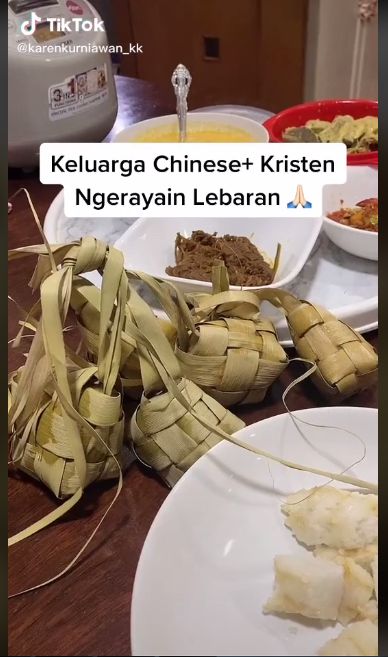 Viral Curhat Keluarga Non Muslim ikut Masak Ketupat dan Opor Ayam Tiap Lebaran