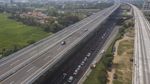 Potret Arus Balik di Tol Jakarta-Cikampek dari Udara