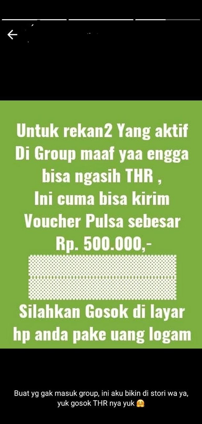 Kalau ini sih bukannya dapet THR, bisa-bisa layar HP malah jadi rusak. Ada-ada saja memang netizen. Foto: Instagram/@dramaolshop.id