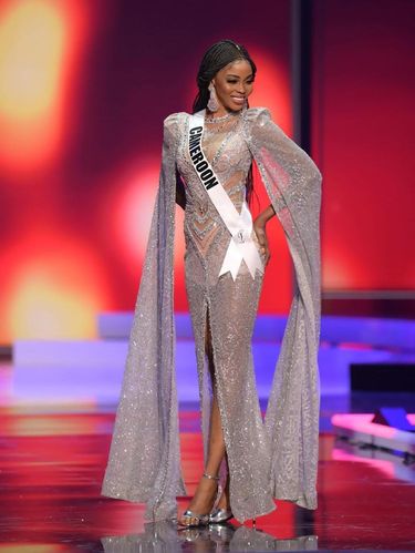 Gaun Malam Miss Universe 2020 Miss Universe Cameroon Kossinda Angele.