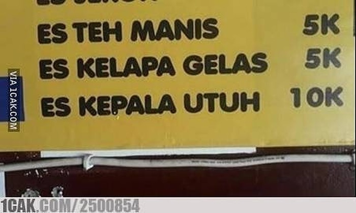 Fatal! Gegara Salah Tulis, Nama Menu Restoran Ini Bikin Mikir Keras