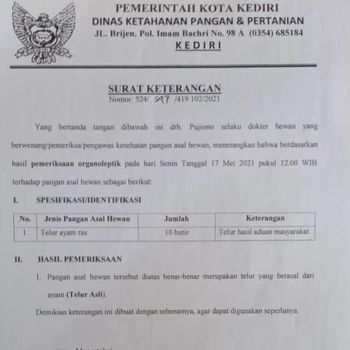 Telur ayam di Kota Kediri yang diduga palsu ternyata asli. Emak-emak yang menduga telur itu palsu akhirnya meminta maaf.