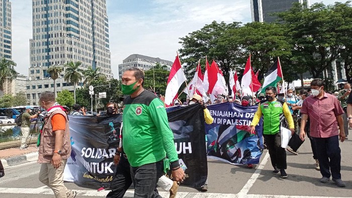 Massa KSPI Gelar Aksi Solidaritas Palestina