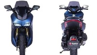 Jika dilihat sepintas, Tairong TR 400 Trailblazer memiliki tampang yang sangat identik dengan Ducati Panigale, di mana bagian fascia menggunakan desain dua lampu, dengan posisi yang tersembunyi. Desain seperti ini menghadirkan kesan yang agresif dan sporty. Foto: Istimewa