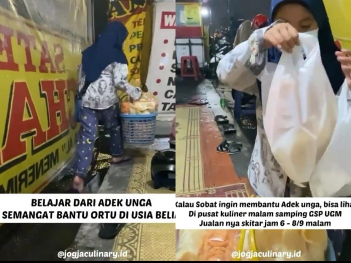 Bantu Orang Tua, Anak Ini Jualan Kerupuk Setiap Malam di Kawasan UGM