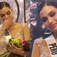 Setelah final Miss Universe 2020 yang digelar pada Minggu (17/5/2021) malam, sebuah video yang menampilkan momen Janick Maceta berlinang air mata viral. Netizen yang tak tahu asal-muasal video tersebut mengira Janick menangis karena gagal menjadi juara Miss Universe 2020. Foto: Dok. Instagram