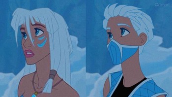 Kida bukan lagi seorang putri Raja Atlantis, ia lebih memiliki belajar pengendalian es seperti Sub-Zero. (Foto: Geektyrant)