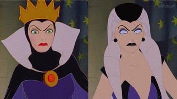 Setelah Evil Queen gagal menjebak Snow White, sepertinya dia mencoba peruntungan dengan menjadi Sindel, mantan Ratu Edenia. Oya, Sindel merupakan istri dari Shao Kahn di Mortal Kombat. (Foto: Geektyrant)