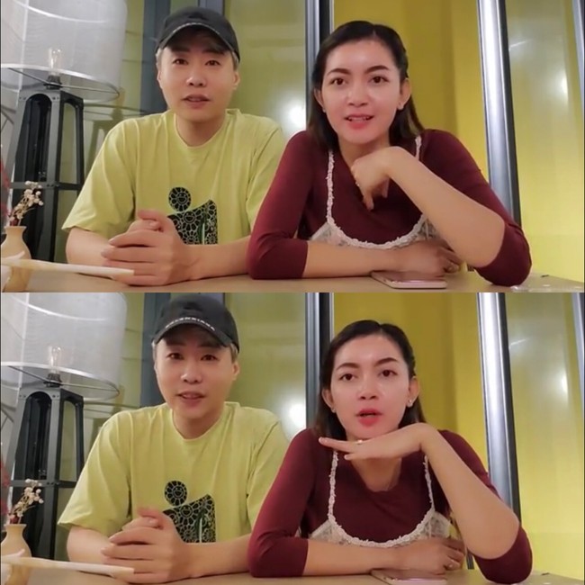 Dia itu suka tempat yang sepi. Otomatis kita mencari tempat yang mahal, ujar Kania seraya tertawa. Ujung Oppa mengatakan jika Kania sebagai penyanyi dangdut sedang menuju hijrah. Ia kerap mendapatkan tawaran menyanyi dengan pakaian yang terbuka. Foto: Dok. Youtube Ujung Oppa.