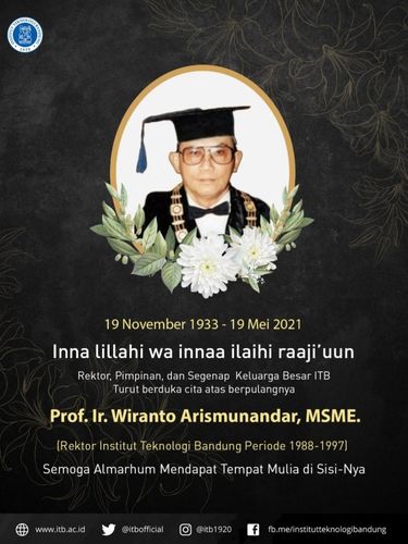 Mendikbud Era Soeharto Wiranto Arismunandar Meninggal Dunia di Usia 88 Tahun