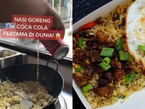 Unik! Nasi Goreng Dimasak Pakai Cola, Kayak Apa Rasanya?