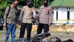 Situasi Polsek Candipuro Lampung Selatan yang Dibakar Warga