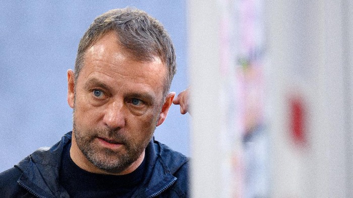 MUNICH, GERMANY - APRIL 10: Head coach Hansi Flick of FC Bayern München seen after the Bundesliga match between FC Bayern Muenchen and 1. FC Union Berlin at Allianz Arena on April 10, 2021 in Munich, Germany. (Photo by Matthias Hangst/Getty Images)