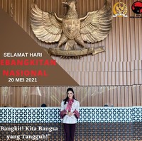 Selamat Hari Kebangkitan Nasional 2021 Bangkit! kita Bangsa yang Tangguh, begitu keterangan foto KD sambil menunjukkan penampilan memukaunya. Foto: dok. Instagram/@krisdayantilemos