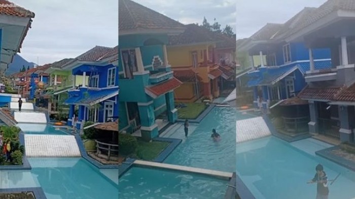 viral TikTok Perumahan viral karena jalanannya dari kolam renang.