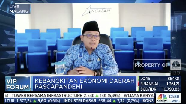Wali Kota Malang Sutiaji dalam acara VIP Forum CNBC Indonesia