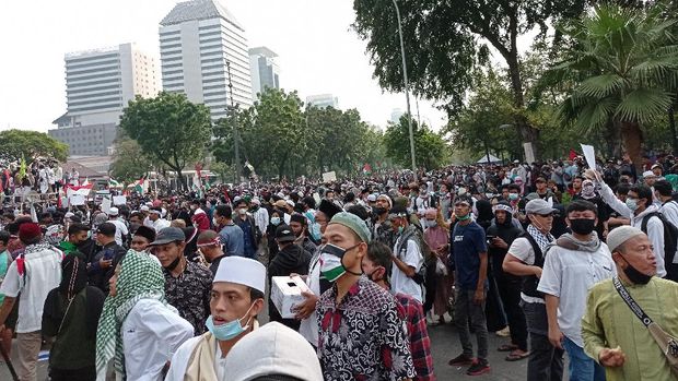 Kerumunan di Aksi Bela Palestina