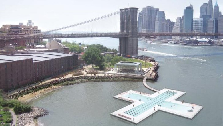 Kolam renang terapung + Pool di New York