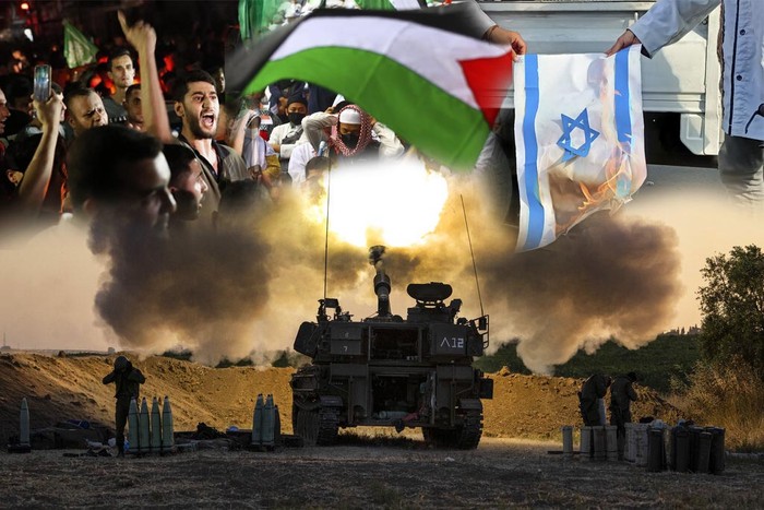 Kolase Foto Israel-Palestina untuk Cover Picture Story