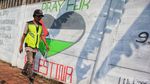 Mural Dukungan Untuk Palestina Mejeng di Depok