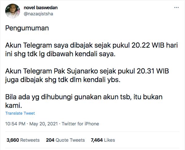Twitter Novel Baswedan