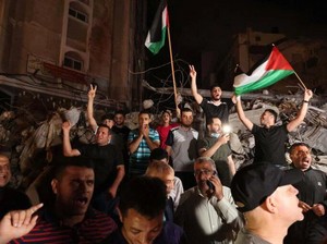 Warga Gaza Rayakan Gencatan Senjata Hamas-Israel: Allahu Akbar!