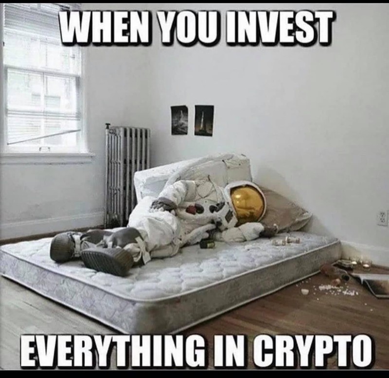 Pasar crypto belakangan ini dilanda penurunan meski kini naik sangat perlahan. Meme ini gambarkan kerasnya dunia crypto.