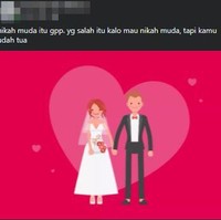 Kalau sudah tua ya namanya bukan nikah muda lagi dong.. Ada-ada saja memang ulah netizen. Foto: Instagram/@kocak_breng2