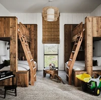 Kamar anak-anak Ashton Kutcher dan Mila Kunis juga kental dengan unsur alam. (Foto: Dok. Architectural Digest/Douglas Friedman)