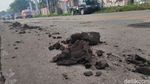 Awas! Ada Ceceran Tanah di Jalan Jatimakmur Pondokgede