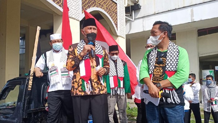 Kutuk Keras Israel, Gubernur Sumbar Ikut Aksi Bela Palestina (Foto: Jeka Kampai/detikcom)