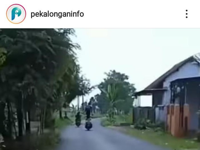 Aksi freestyle berbahaya di Pekalongan, Senin (24/5/2021).
