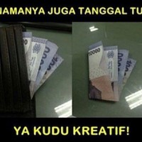 Biar isi dompet nggak malu-maluin harus kreatif deh kayak gini. Bagaimana menurutmu, ide bagus bukan? Dijamin bikin kamu terlihat lebih kaya walaupun aslinya... ah, sudahlah. Foto: me.me