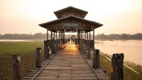 U Bein terletak di kota bersejarah Amarapura, Myanmar. (Getty Images/Istock)