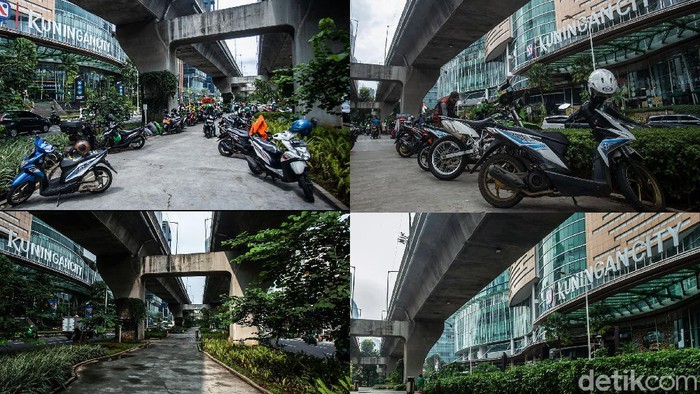 Kolong Jalan Layang Non Tol (JLNT) Casablanca, Jakarta, dahulu menjadi tempat parkir motor. Kini, kawasan tersebut bersih dari parkir liar usai diberi palang S.