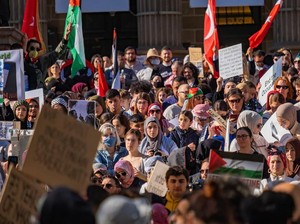 Komunitas Indonesia Ikut Turun ke Jalanan Australia Bersama Puluhan Ribu Pendukung Palestina