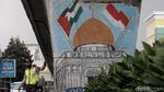 Mural Dukungan Palestina Mejeng di Jalanan Ciledug