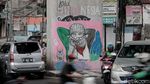 Mural Dukungan Palestina Mejeng di Jalanan Ciledug
