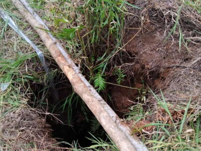 Penampakan lubang tempat pemburu di Sukabumi ditemukan