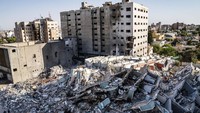Serangan udara Israel selama 11 hari di wilayah Jalur Gaza juga telah menyebabkan ratusan korban jiwa di pihak Palestina. AP Photo/John Minchillo.