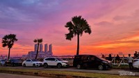 Pemandangan Sunset dari depan Resto Sukathai