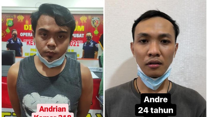 Tampang 2 Muncikari Prostitusi yang Perbudak Seks ABG di Hotel Jakbar. Foto dikirim Kabid Humas Polda Metro Jaya Kombes Yusri Yunus